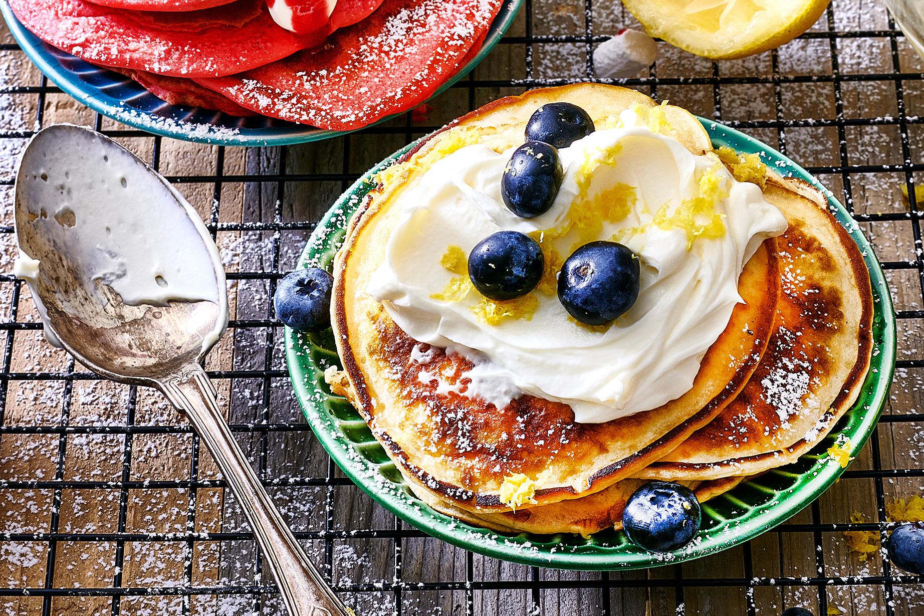 Pancakes met ricotta en citroen